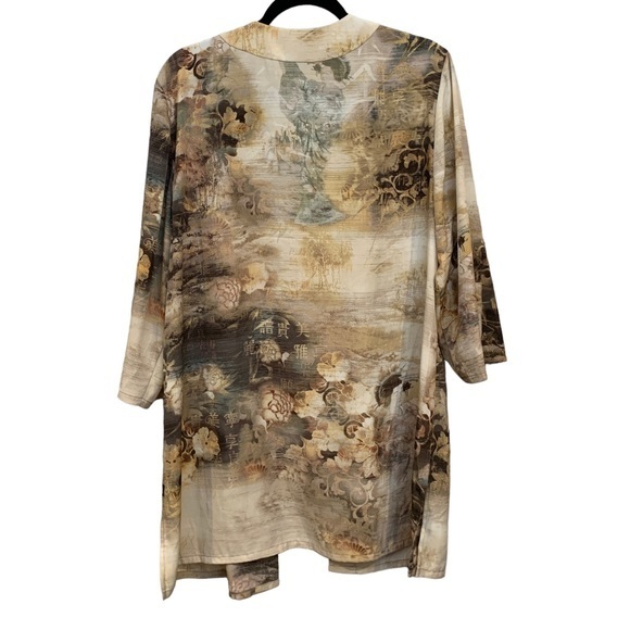 Chicos Travelers Collection Jacket Kimono Open‎ Front Size 3 - Picture 6 of 10